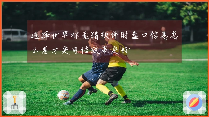 选择世界杯竞猜软件时盘口信息怎么看才更可信效果更好